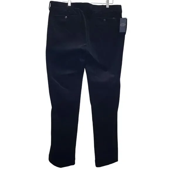 NWT POLO RALPH LAUREN Classic Fit Corduroy Pants Black Men's Size 36/32
